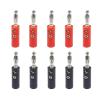 10pcs/5pairs Audio Speaker Screw Banana Gold Plate Connector 4mm Black Red Nickel/Gold(5Red 5Black Nickel) view 2