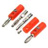 10PCS Audio Speaker Screw Banana Gold Plate Plugs Connectors 4MM Black Red(Banana Plug,Red) view 3