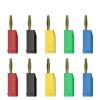 10PCS 2MM Banana Gold Plating Stackable Electrical Terminal Connector Accessories 5 Colors J.10003(5 red 5 Black) view 1