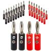 40Pcs 4mm Banana Connector Horn Speaker Compatible with Up to 3mm Diameter of Speaker Cable(40 Black) view 1