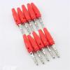 10pcs 4mm Banana Connectors Red Black Solderless Side Stackable(10pcs red) view 2
