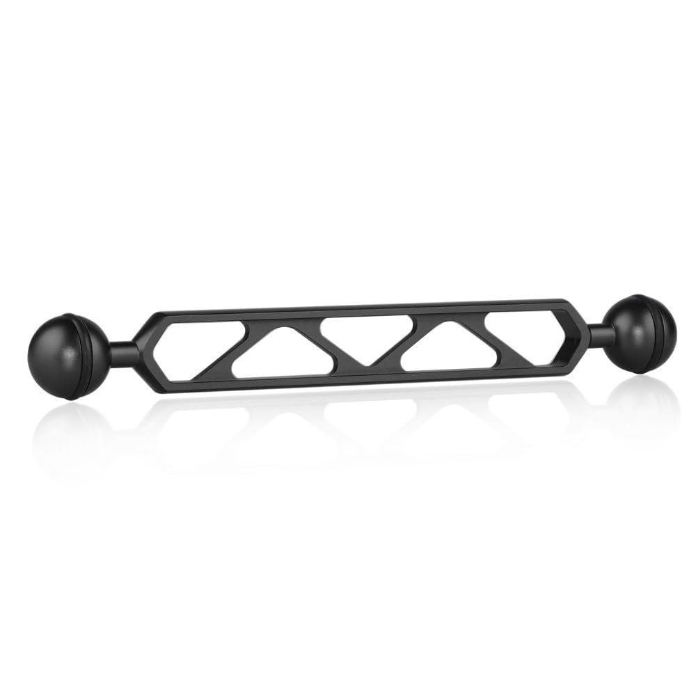 Ouyniei Double Ball Arm 8.0" Underwater Photography Gear Lighting System Aluminum Alloy Diving Equipment Accessory Lightweight Arms