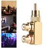 HUIMIMA Audio Jack Connector,Copper Splitter, 2PCS Male to 2 Female Replacement Plug Connectors 3 Way Av Adapter view 4
