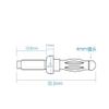 HUIMIMA Audio Jack Connector,10PCS Lantern Type 4mm Banana Plug with M4 Thread Male Connectors Cold Pressure Solderless Electric(Silver) view 2