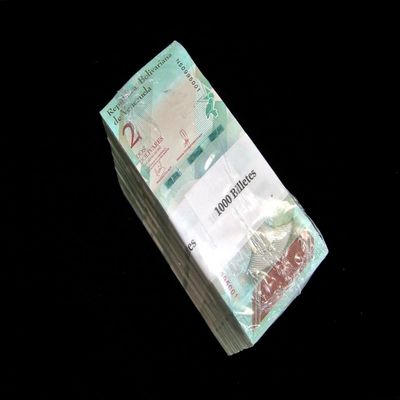1000 pcs x Venezuela 2 Bolivares banknotes/ 2018 Issue/Brick
