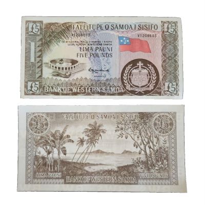 1 pc x Western Samoa 5 Pounds ND. 1963/2020 P 15 Uncirculated Banknote