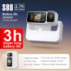 VBESTLIFE 2.7K Thumb Action Camera with Audio Recording Wearable,1.47in HD Display, 180 Rotating Lens, with Camera Charging Case for Vlogging and Pet Walking (White) view 2