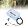 Wisoqu Cassette to MP3 Converter Cassette to Digital Converter USB Portable Cassette Tape Player with Built in Speaker & 3.5mm Headphone Jack (Blue) view 3