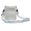 aqxreight Instant Camera Case Kit with Shoulder Strap and Stickers for 12 Protective Clear Design (Blue) view 3