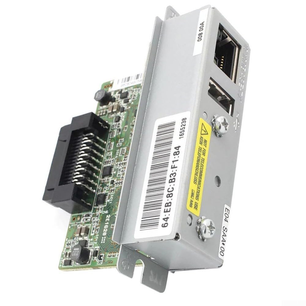 UB-E04 Ethernet Interface Module C32C881008 Print Server Module 10Base-T/100Base-TX For TM-T88VI/T88V/T70II/U220/H6000 Series POS Printers