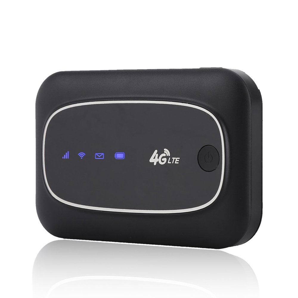 aqxreight Wireless Mobile Router 4G WiFi Modem Portable Hotspot Ideal for Travel and Work (Black)