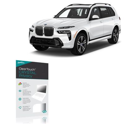 BoxWave Screen Protector Compatible With BMW 2023 X7 Display (14.9 in) - ClearTouch Crystal Privacy (2-Pack), Privacy Screen Protector Flexible Film Clear
