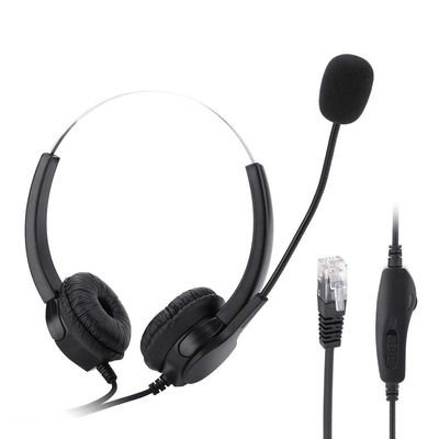 Acouto : Noise Cancelling Call Center Headset RJ9 Call Center Headset Noise Cancelling Headphones with Comfortable Wear Telephone with Microphone