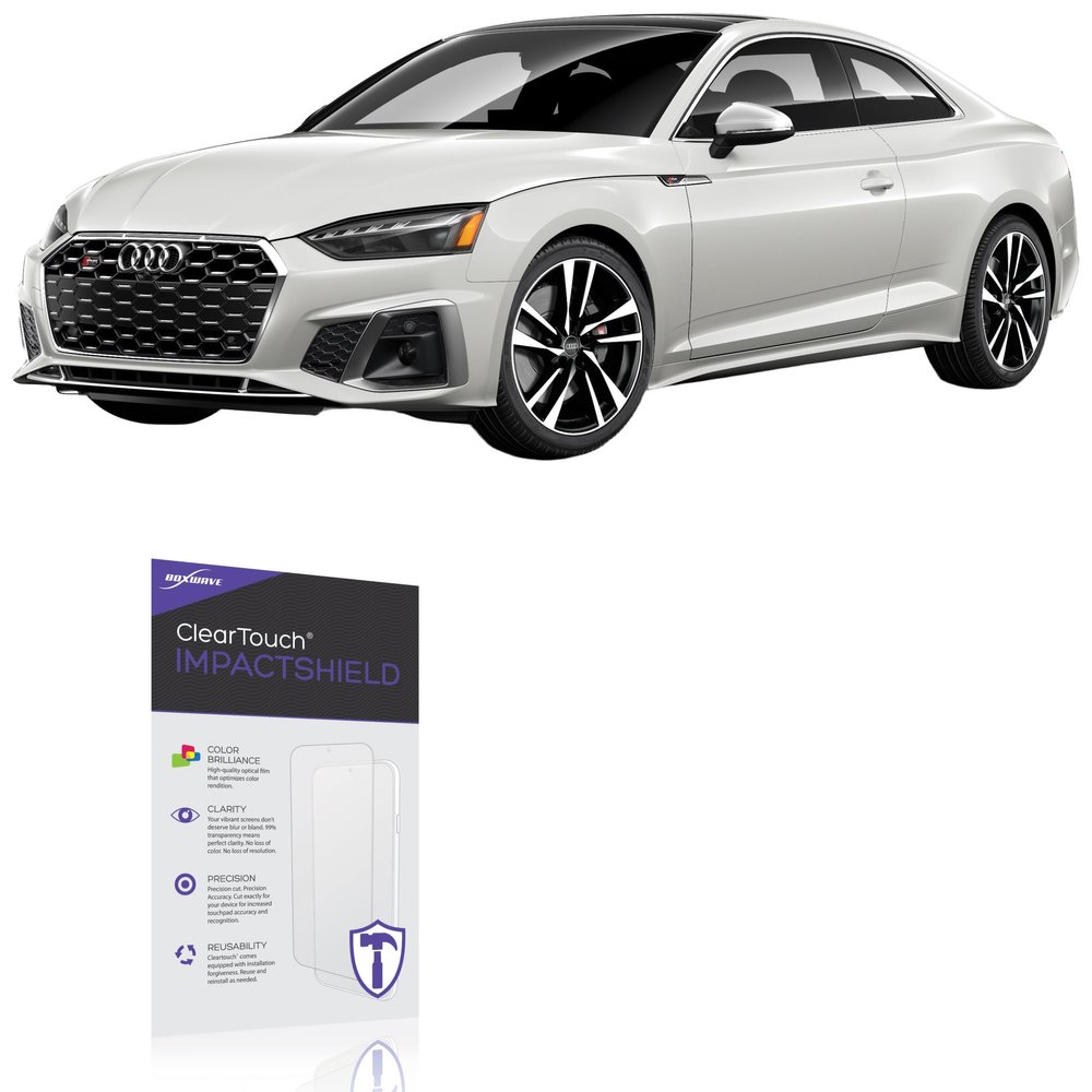 BoxWave Screen Protector Compatible With Audi 2023 S5 Instrument Display (12.3 in) - ClearTouch ImpactShield (2-Pack), Impenetrable Screen Protector Flexible Film