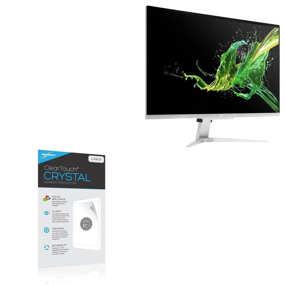 BoxWave Screen Protector Compatible With Acer Aspire C27-1655 - ClearTouch Crystal (2-Pack), HD Film Skin - Shields From Scratches