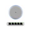 Backyard Link Kit (UBB + Flex-Mini) Long-Range Wireless Bridge & Compact Gigabit Switch | Network Expansion for Detached Garages, Sheds & Patios view 1