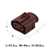 2Pin 1K0971055/1J0971955 Suitable For Automotive Steering Gear Power Pump Connectors 70228A-9.5-21 With Terminal(A) view 2