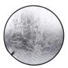 110cm Round Reflector, 2 in 1 Collapsible Photography Reflector with Silver and Golden Sides, Portable Background for Indoor and oor Portrait Photography Fill view 2