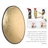 110cm Round Reflector, 2 in 1 Collapsible Photography Reflector with Silver and Golden Sides, Portable Background for Indoor and oor Portrait Photography Fill view 4