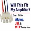 3 Pin Power Wiring Harness Plug Power Ground Remote Compatible with MTX THUNDERFORM Built in Amplifier Alpine 3522 3527 JBL GTS100 AMP Auto Stereo Repair Wiring Harness view 2