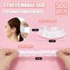 LIIAFUO 500 Pack Disposable Ear Covers for Shower Waterproof,Protectors for Hair Dye, & Salon Use,Spa,Hotel,Home,Elastic Ear Caps for Adults view 2