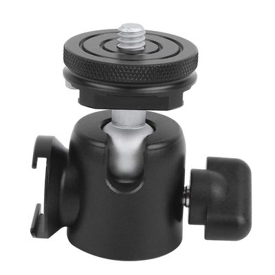Double Hot Shoe Base Head, Multifunction y Head for C, Tyth 1/4in and 3/8in S Holes, Compatible with and Stands, Supports
