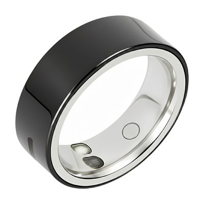BlissfulTails Gen 2 Pro Smart Ring for Men Women: Health, Fitness & Sleep Monitor, SOS, Touch Control, Heart Rate, Vibration, Waterproof, iOS Android, Gift (Ceramic Black,Size 13)