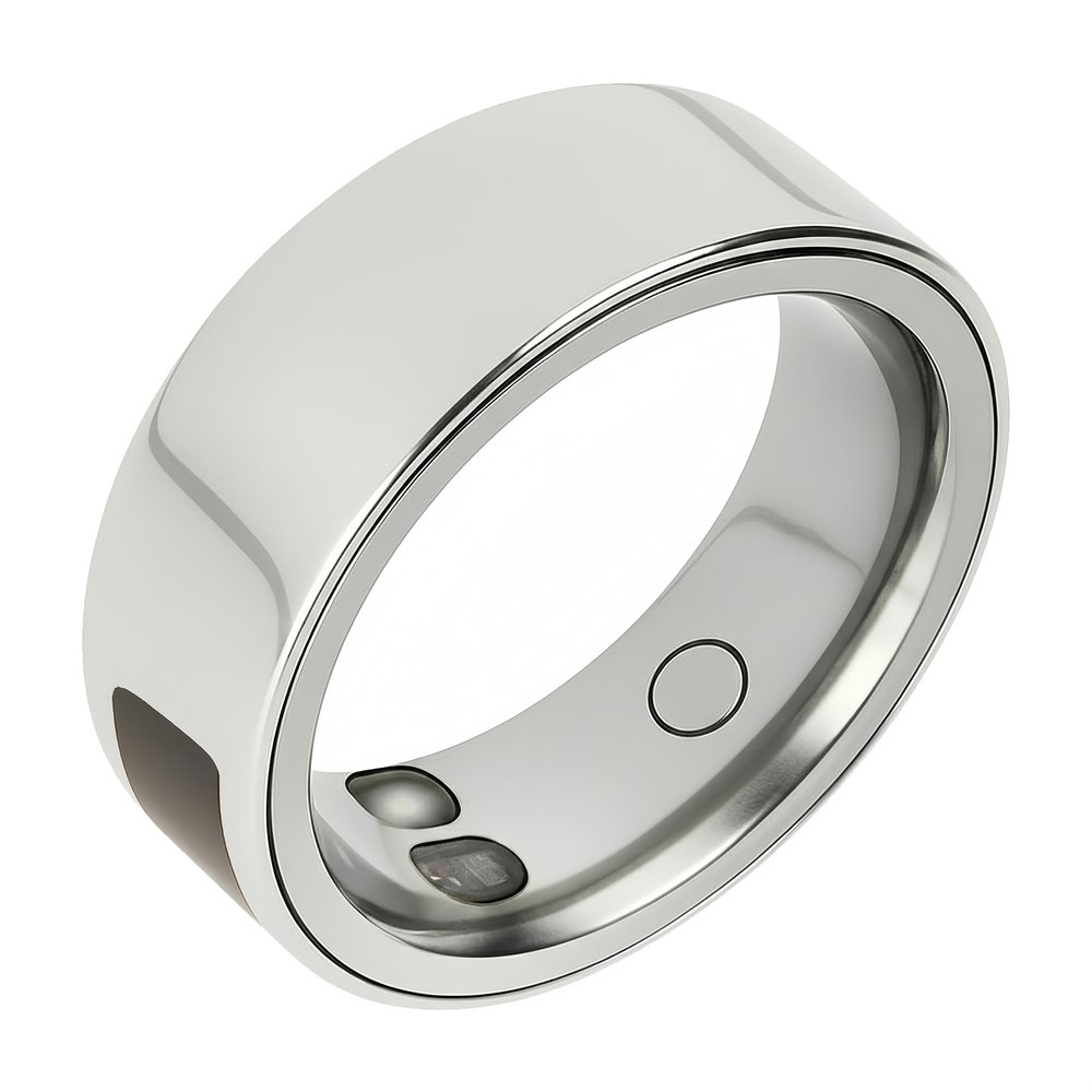 BlissfulTails Gen 2 Pro Smart Ring for Men Women: Health, Fitness & Sleep Monitor, SOS, Touch Control, Heart Rate, Vibration, Waterproof, iOS Android, Gift (Silver, Size 11)
