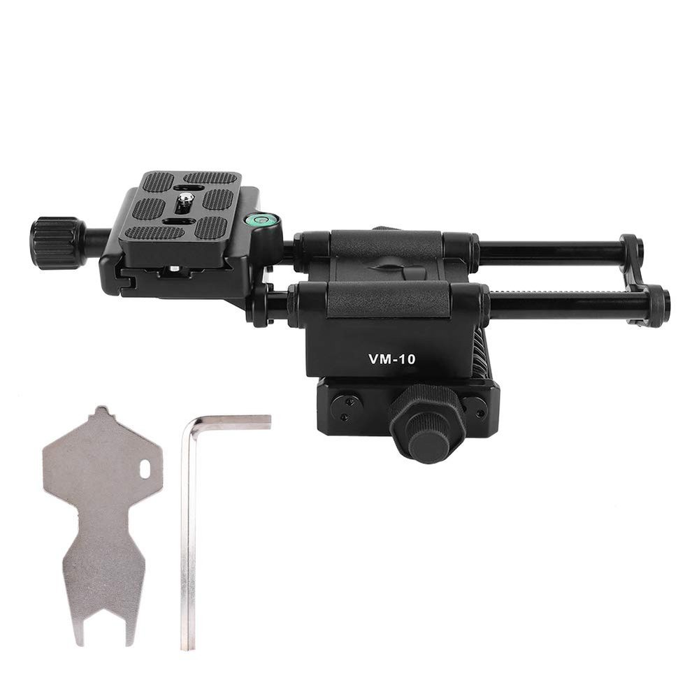 V Macro C Slider, DSLR Adjusting ing Head A Holder, Aluminum y Slider with 65mm Forward Backward Move Range, 30mm Right Left Move