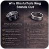 BlissfulTails Smart Health Ring for Men & Women  Fitness & Sleep Monitor, Heart Rate, Touch, Vibration & SOS, Waterproof, iOS & Android  Gift for Couples, BT Ring Gen 2 (Metal, Size 9) view 3