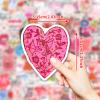 100Pcs Holographic Valentines Stickers for Kids, Heart Valentine's Stickers Bulk for Valentines Day Gifts for Kids Classroom School Exchange,Thickened Backing Vinyl Decals, Party Favors view 4