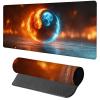Gaming Mouse Pad Large, Orange Mouse Pad 48x24in, Tai Chi Desk Mat with Non-Slip Rubber Base, Extended XXL Mousepad, Stitched Edges Desk Pad Mat for Computer Office Gaming Accessories, Gifts 7-7692 view 1