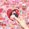 100Pcs Valentines Stickers for Kids, Holographic Heart Stickers Bulk for Valentines Day Gifts for Kids Classroom School Exchange,Thickened Backing Vinyl Decals, Party Favors, Goodie Bags Decorations view 3