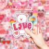 100Pcs Valentines Stickers for Kids, Holographic Heart Stickers Bulk for Valentines Day Gifts for Kids Classroom School Exchange,Thickened Backing Vinyl Decals, Party Favors, Goodie Bags Decorations view 4