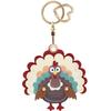 MC Fashion PU Leather Keychain Holder Case Compatible with AirTag, Cute Turkey Charm Key Ring GPS Tracker Case (White) view 1