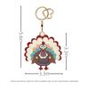 MC Fashion PU Leather Keychain Holder Case Compatible with AirTag, Cute Turkey Charm Key Ring GPS Tracker Case (White) view 3