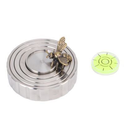 Keenso Record Weight, Stainless Steel Adjustable Turntable Stabilizer, Improved Sound Stability with Bubble Level for Enthusiasts