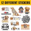 12 Pcs Golden Retriever Stickers Pack, Cute Dog Vinyl Decals with Funny Quotes for Golden Moms, Dog Lovers, Laptops, Water Bottles, Journals, Scrapbooking, and Pet Gift Ideas 7 view 3