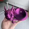 3D Printed Dragon Stand Speaker Bracket for Echo Dot 4th/5th Generation, Desktop and Bookshelf Mounting Holder (Red-TPU Material) view 3