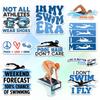 10 Pcs Swimming Stickers Pack, Funny Swim Life Vinyl Decals with Swimmer Quotes and Designs for Water Bottles, Laptops, Journals, Swim Team Gear, and Pool Lovers 6 view 1