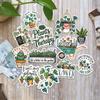 12 Pcs Plant Stickers Pack, Cute Gardening Vinyl Decals with Funny Quotes and Houseplant Designs for Water Bottles, Laptops, Journals, Scrapbooking, and Garden Lovers 2 view 2