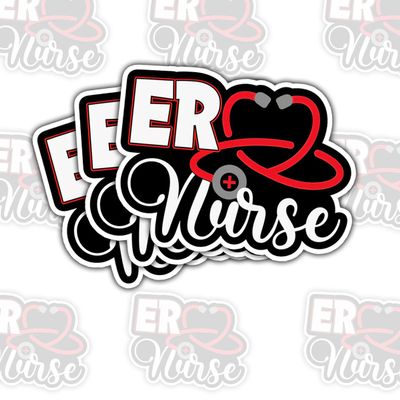3 Pcs ER Nurse Sticker  Funny Emergency Room RN Quote for Trauma Nurses, Critical Care Staff, and Hospital Workers for Laptop Water Bottle Phone Case Tumbler Kindle Hard Hat Quote Decal Gifts 3"x3" 6