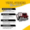 3 Pcs ER Nurse Sticker  Funny Emergency Room RN Quote for Trauma Nurses, Critical Care Staff, and Hospital Workers for Laptop Water Bottle Phone Case Tumbler Kindle Hard Hat Quote Decal Gifts 3"x3" 6 view 3