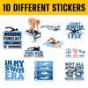 10 Pcs Swimming Stickers Pack, Funny Swim Life Vinyl Decals with Swimmer Quotes and Designs for Water Bottles, Laptops, Journals, Swim Team Gear, and Pool Lovers 4 view 3