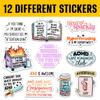 12 Pcs ADHD Stickers Pack, Funny Mental Health Vinyl Decals with Hyperfocus and Neurodivergent Quotes for Laptops, Water Bottles, Journals, Scrapbooking, and Therapy Gifts 7 view 3