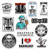 12 Pcs Radiology Stickers Pack, Funny X-Ray Tech and Radiologic Technologist Vinyl Decals with Skeletons, Bones, and Medical Humor for Laptops, Water Bottles, Clipboards, Tumblers, and Journals 8 view 1