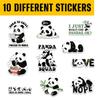 10 Pcs Cute Panda Stickers  I Just Really Like Pandas, Born to Chill Forced to Work, Panda Squad  Funny Animal Vinyl Decals Gifts for Panda Lovers  for Laptop, Water Bottle, Tumbler 8 view 3