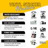 10 Pcs Cute Panda Stickers  I Just Really Like Pandas, Born to Chill Forced to Work, Panda Squad  Funny Animal Vinyl Decals Gifts for Panda Lovers  for Laptop, Water Bottle, Tumbler 8 view 4