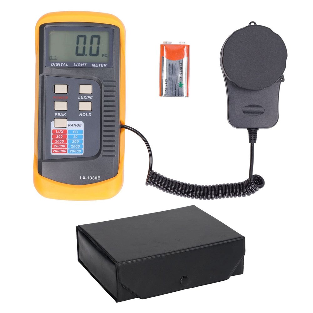 Digital Illuminance Meter, LCD Di Illuminometer with Storag, 0.1200000LX u Range, Auto a Hold Function, for ry Photography Stage ing
