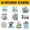 10 Pcs Housekeeping Stickers Pack, Funny Cleaning Vinyl Decals with Quotes and Supplies Designs for Housekeepers, Cleaning Staff, Journals, Laptops, Water Bottles, and Work Gear 8 view 3